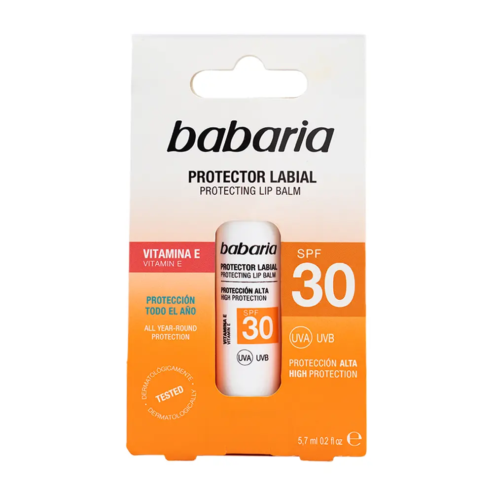 Babaria-Protective-Lip-Balm-SPF30 بالم لب حاوی ضد آفتاب باباریا با SPF30 - Image 1